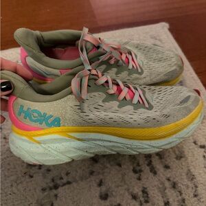 Hoka x free people Women's Green and Pink Athletic Shoes